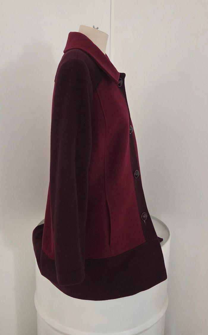 Manteau Weinberg laine & cachemire bordeaux – Élégance intemporelle – Taille 46 - photo numéro 9