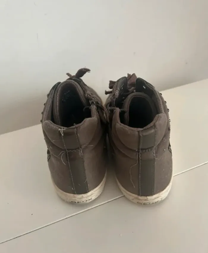 Geox baskets, montantes à lacets, pointure 37 marron Bon état - photo numéro 3