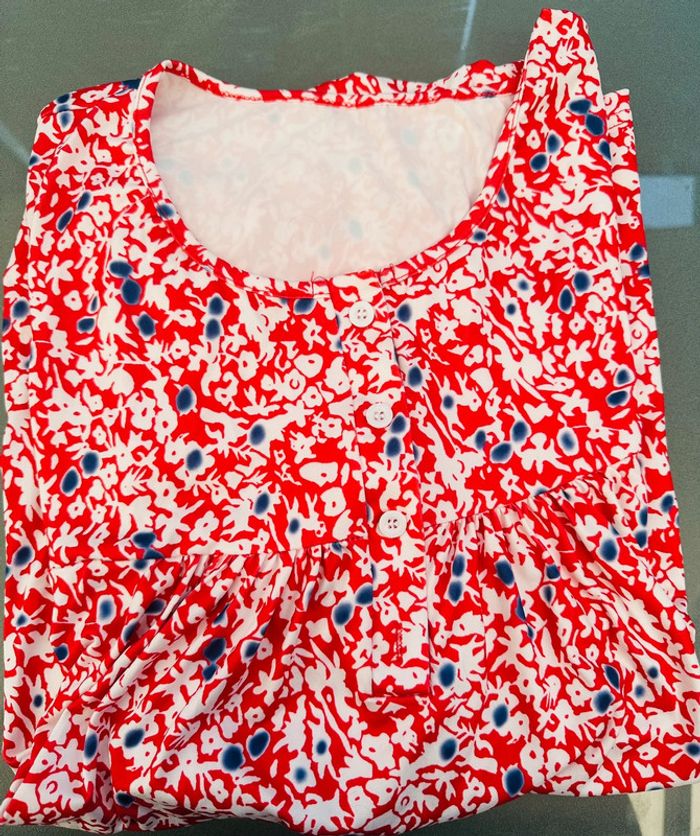 Chemise rouge et blanche taille 5XL