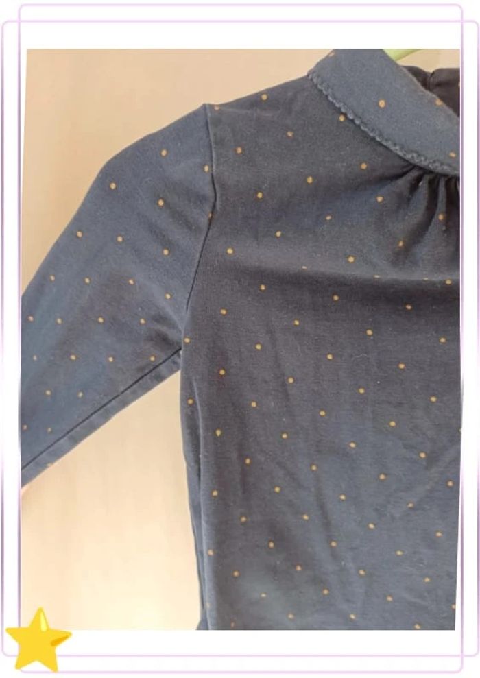 T-shirt manches longues col roulé Kiabi 6 mois - photo numéro 3