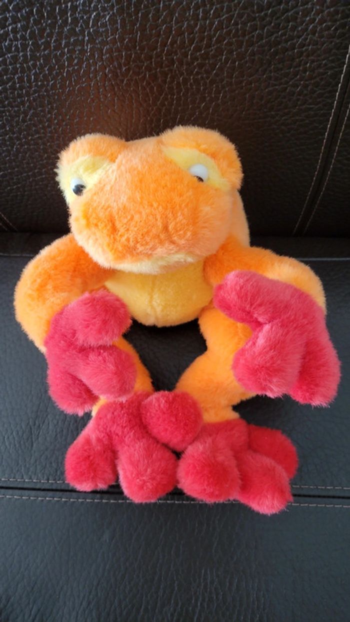 Peluche grenouille orange - photo numéro 2