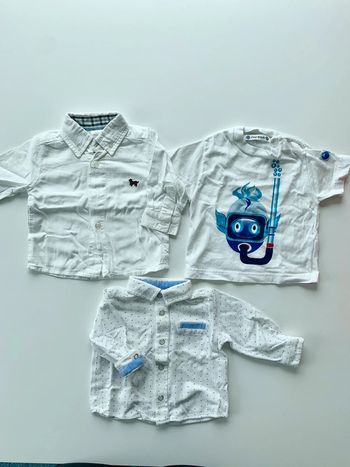 Lot de 3 chemises et t-shirt 6 mois