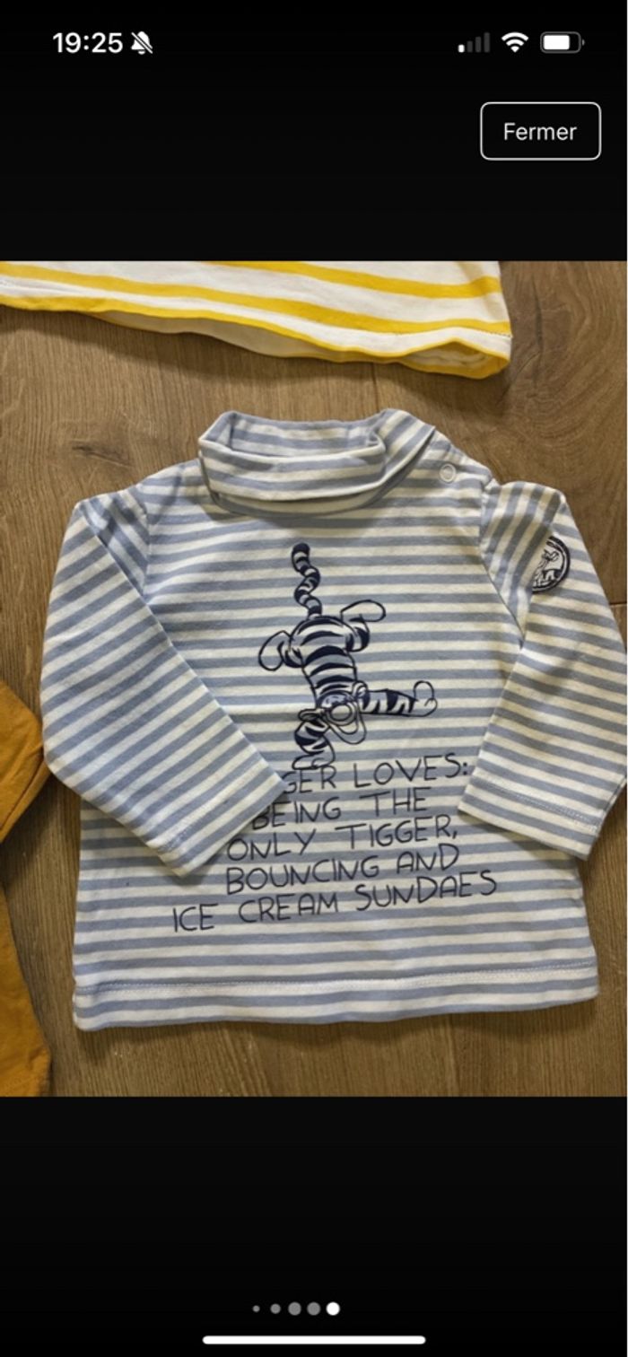 ✨ Lot de 4 t-shirts Disney – 6 mois ✨ - photo numéro 4