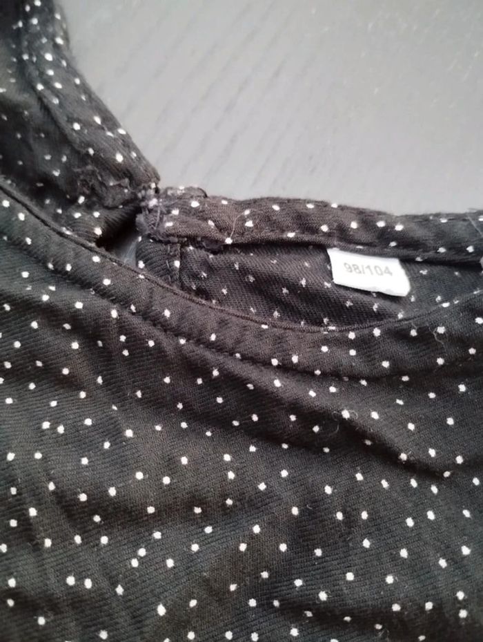 Blouse en viscose noire et blanche 4 ans - photo numéro 2