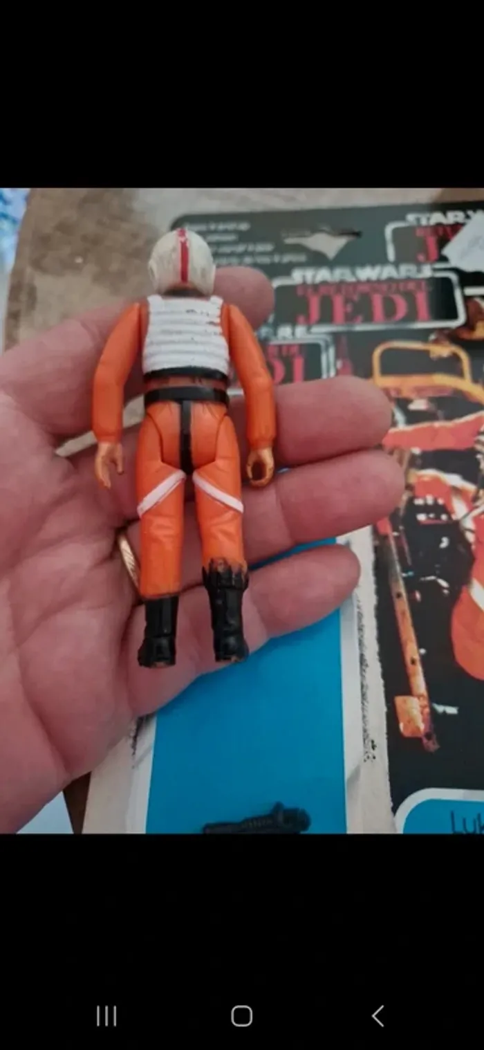 Luke Skywalker x-wing polot 65 Back star wars Vintage - photo numéro 4