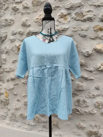 Blouse Tshirt femme turquoise Esprit de la mer neuf taille S