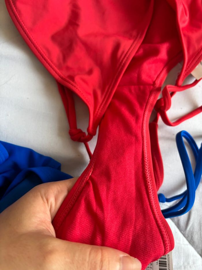 Lot 2 bas de maillot de bain Ardene rouge et bleu taille XXL/44 neuf - photo numéro 11