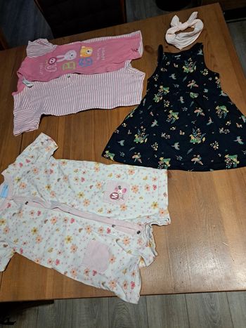 Robe et combi short fille 3 ans