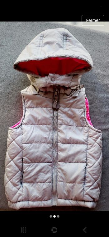 Doudoune sans manches bébé fille 9/12mois