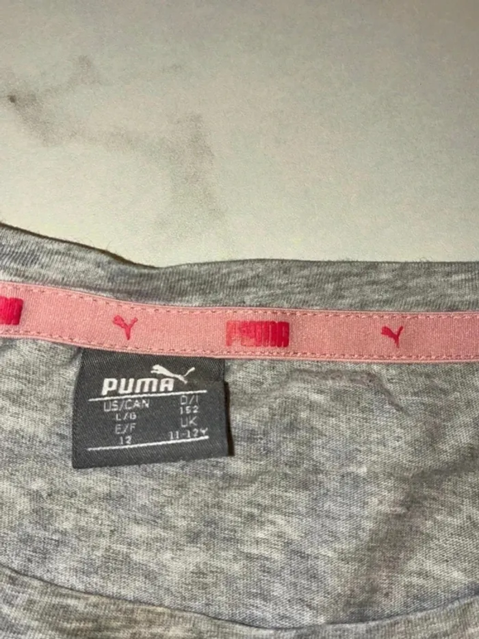 T-shirt gris classique – Taille 12 ans – Puma - photo numéro 3