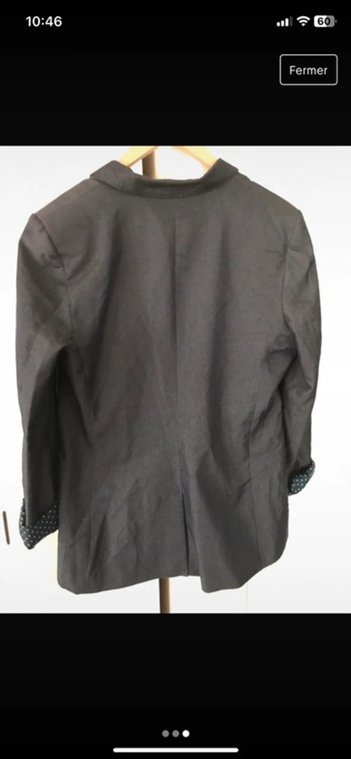 Veste blazer H&M cintrée à revers petits pois - photo numéro 6
