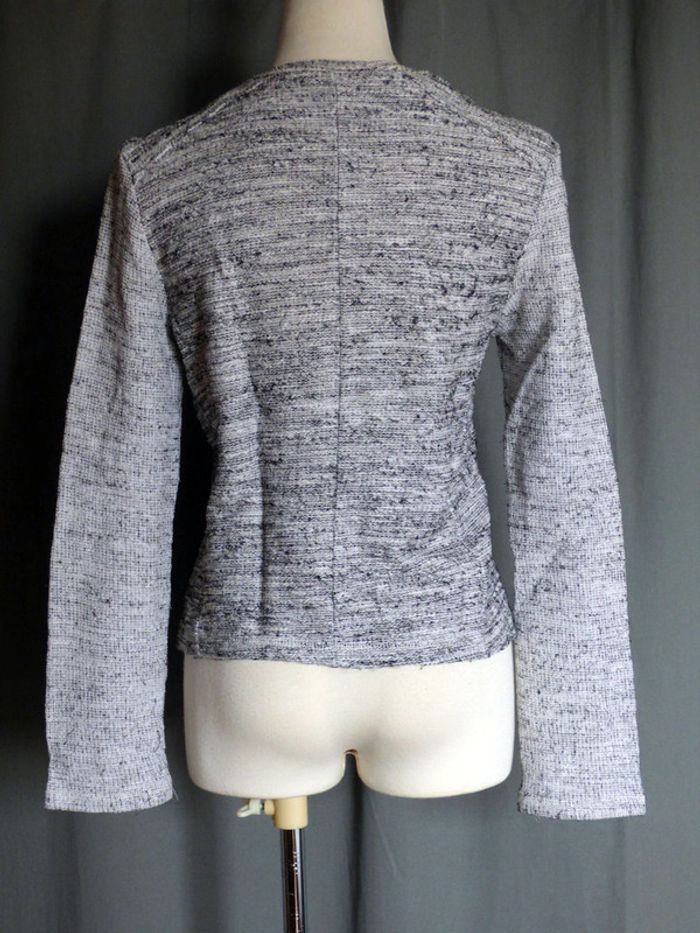 Veste chinée blanche et noire Zara - photo numéro 3