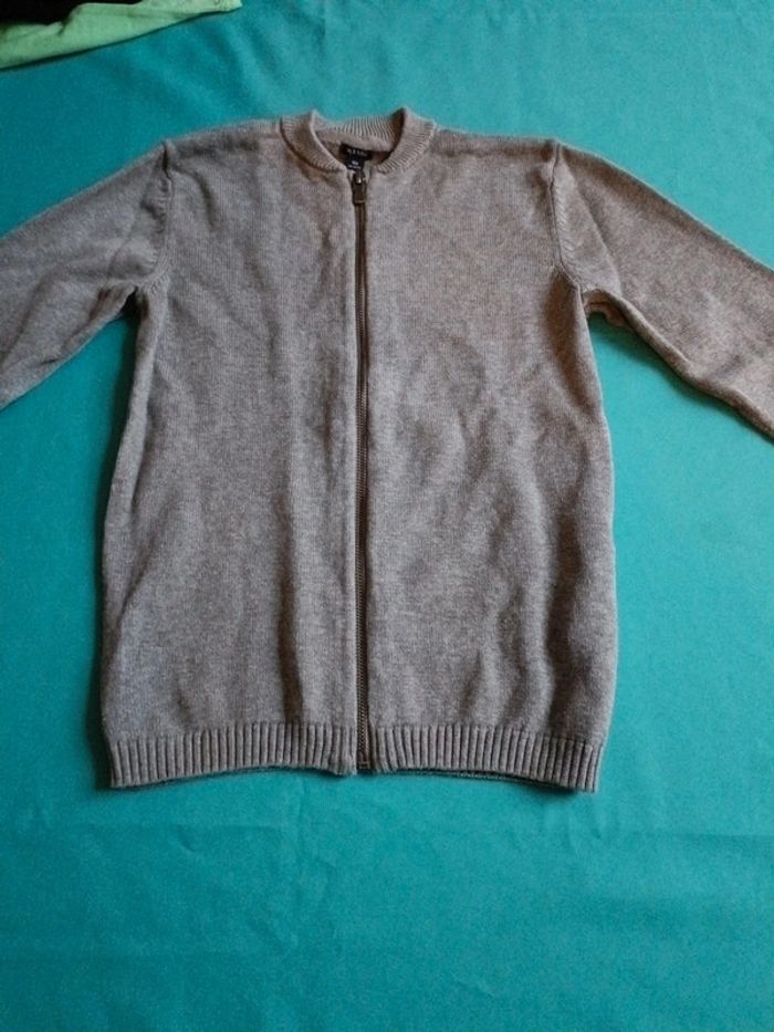 Gilet zippé gris Kiabi 10 ans