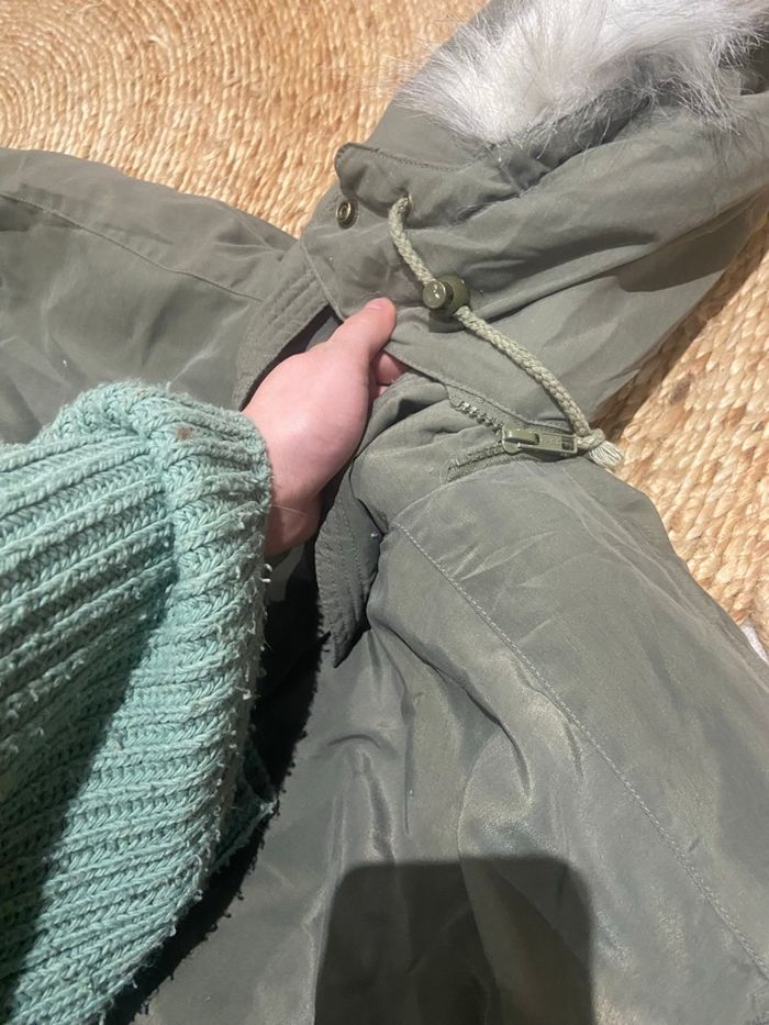 Manteau parkas doudoune vintage kaki taille 46/48 - photo numéro 7