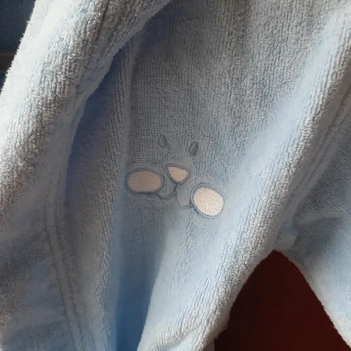 Sortie de bain lapin bleu clair 2 ans - photo numéro 4