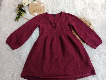 Robe 36 mois fille bordeaux