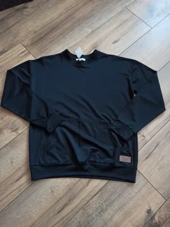 Pull noir uni homme M