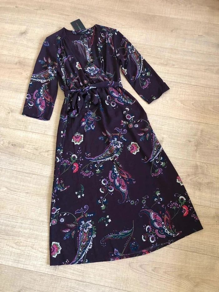 Robe mi longue violette et imprimée neuve LolaLiza taille 36 (valeur 50€) - photo numéro 11