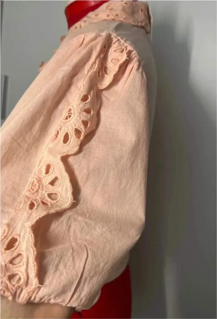 Chemisier rose saumon à dentelle Pimkie - photo numéro 4