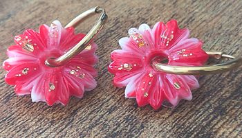 Boucles d'oreilles faites mains