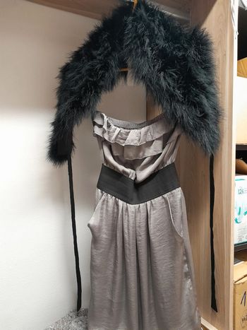 Ensemble robe de soiree taille S+cache epaule