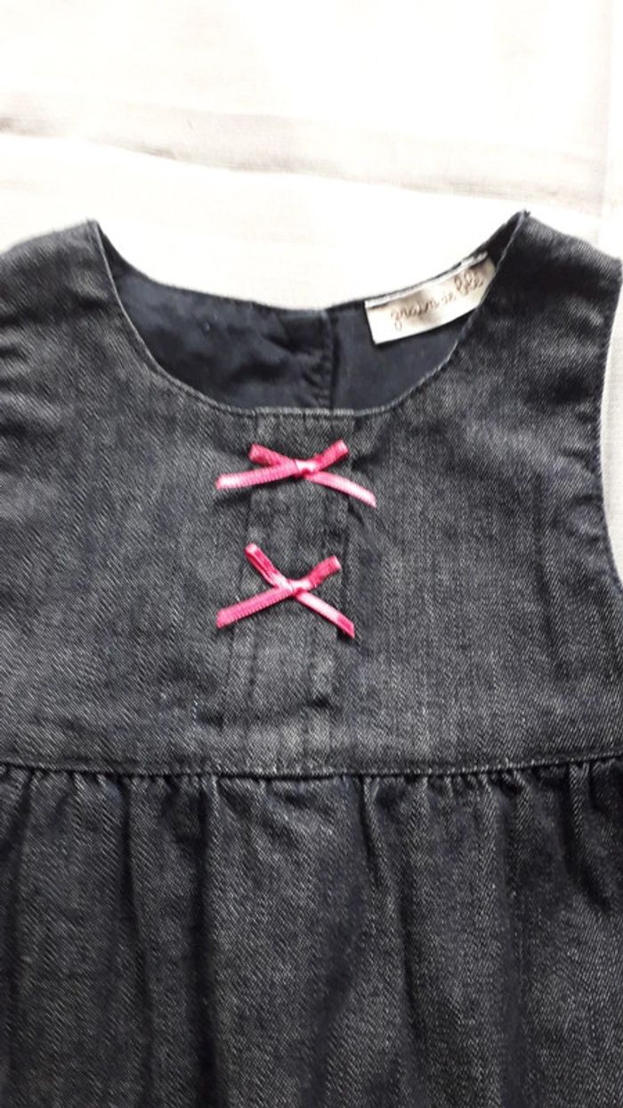 Robe jean léger bleu marine 6 mois - photo numéro 2