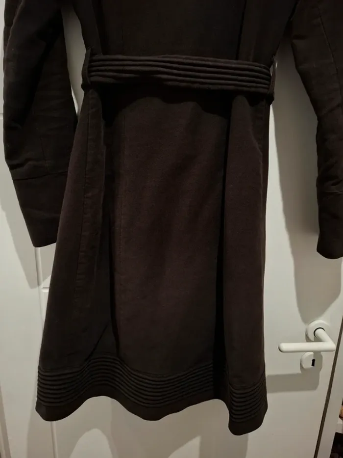 Manteau trench long marron - Naf Naf - 36 - très bon état - photo numéro 6
