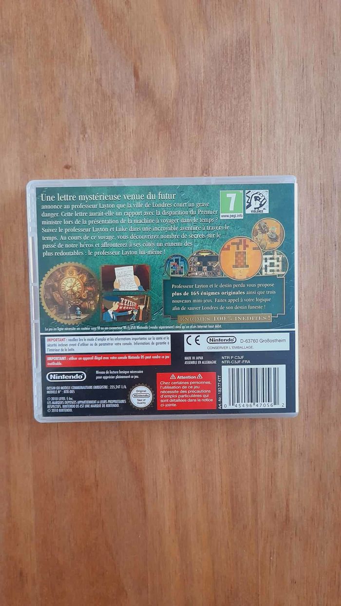 Jeu Professeur Layton et le Destin Perdu – Nintendo DS - photo numéro 2