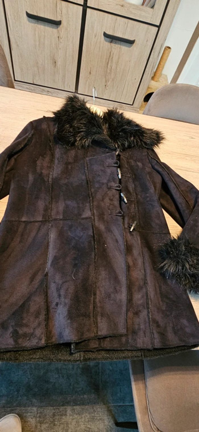 Manteau mi long, femme, 3 Suisse Collection,taille 42, nickel - photo numéro 4