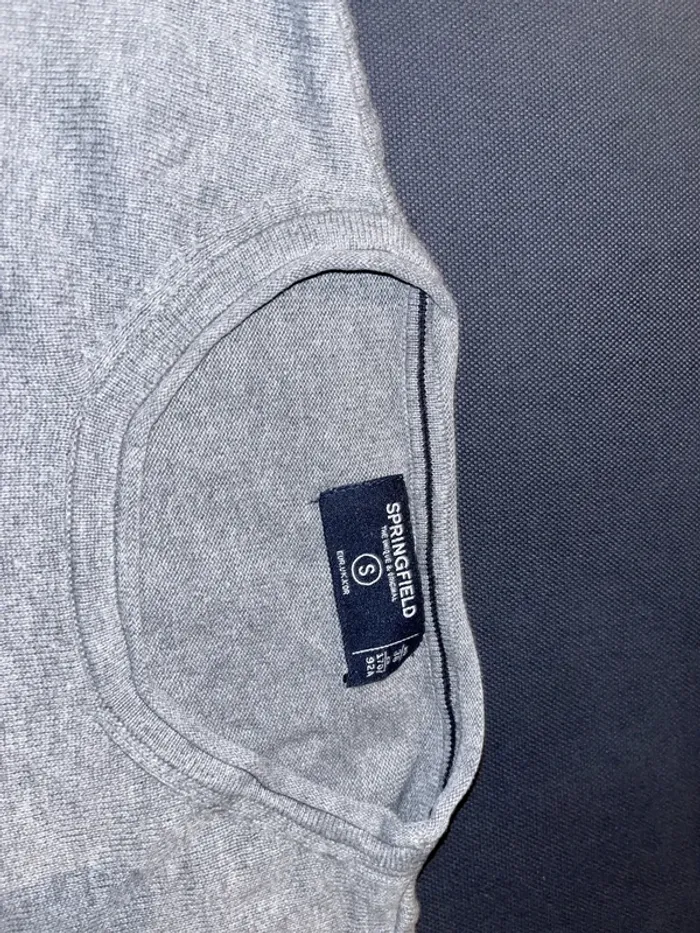 Pull springfield taille S gris - photo numéro 2