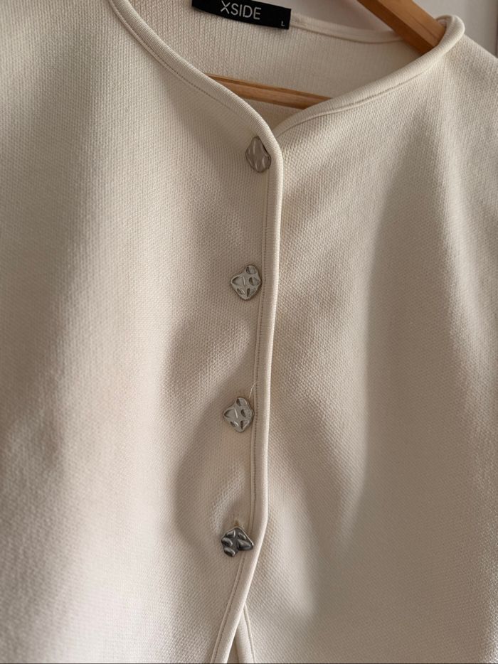 Cardigan manche courte boutonné - photo numéro 4