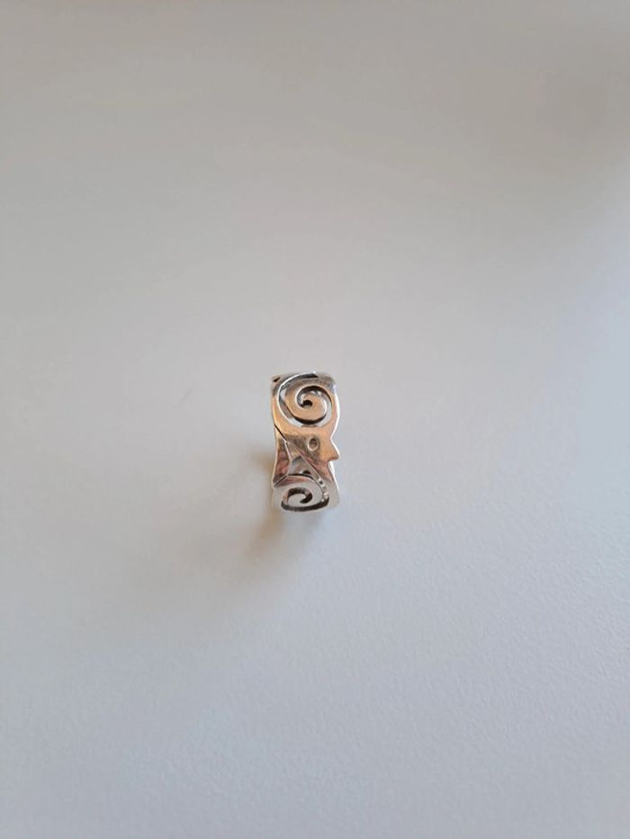 Bague large argent 925 ajourée motif spirales - photo numéro 3