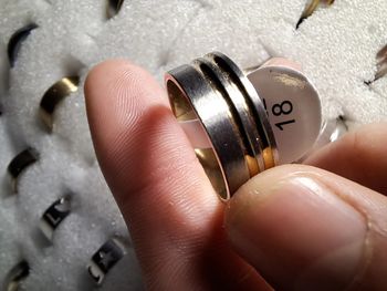 Bague acier inoxydable dorées