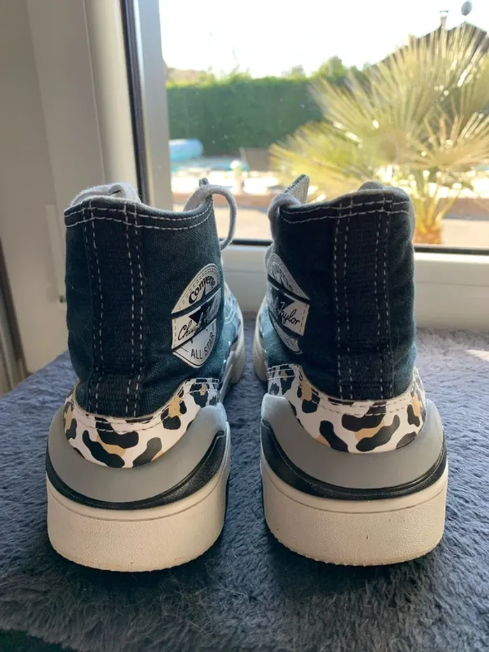 Très jolies baskets originales avec léopard femme 38