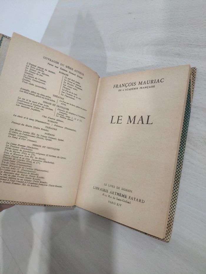 Livre Le mal François Mauriac - photo numéro 5