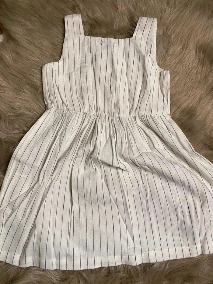 Robe rayé bouton naturel - photo numéro 3