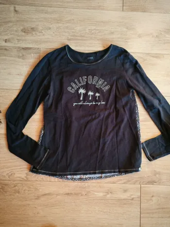 Manches longues ikks cœur bi matière 12 ans