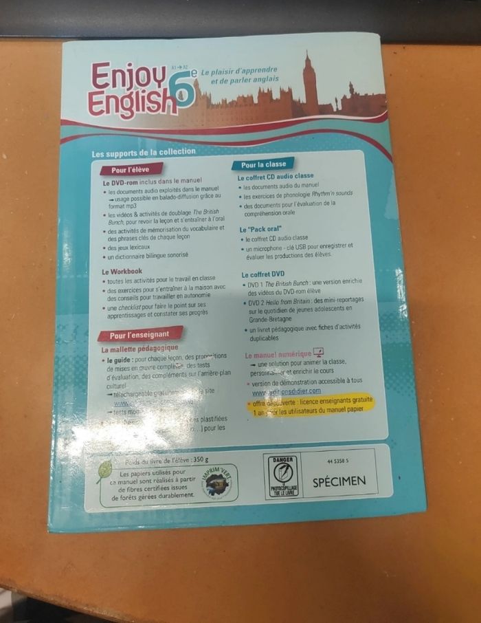 New Enjoy English nouvelle édition - photo numéro 2