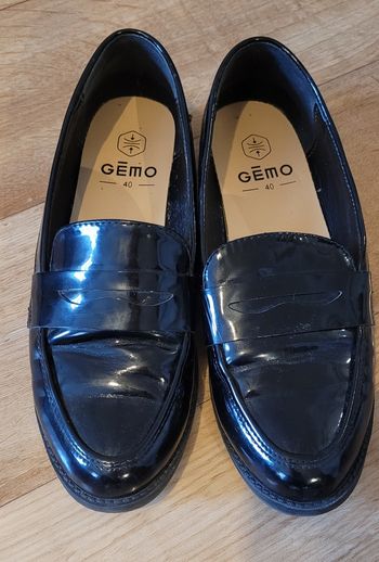 Mocassins noir brillant