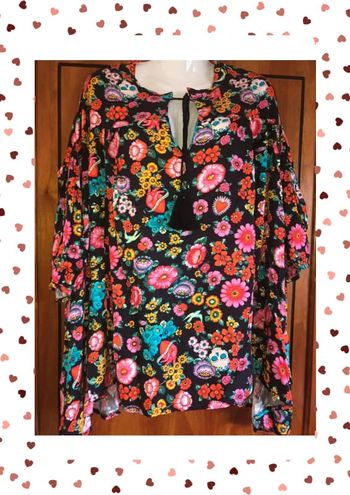 Tunique fleurie taille unique April Vintage