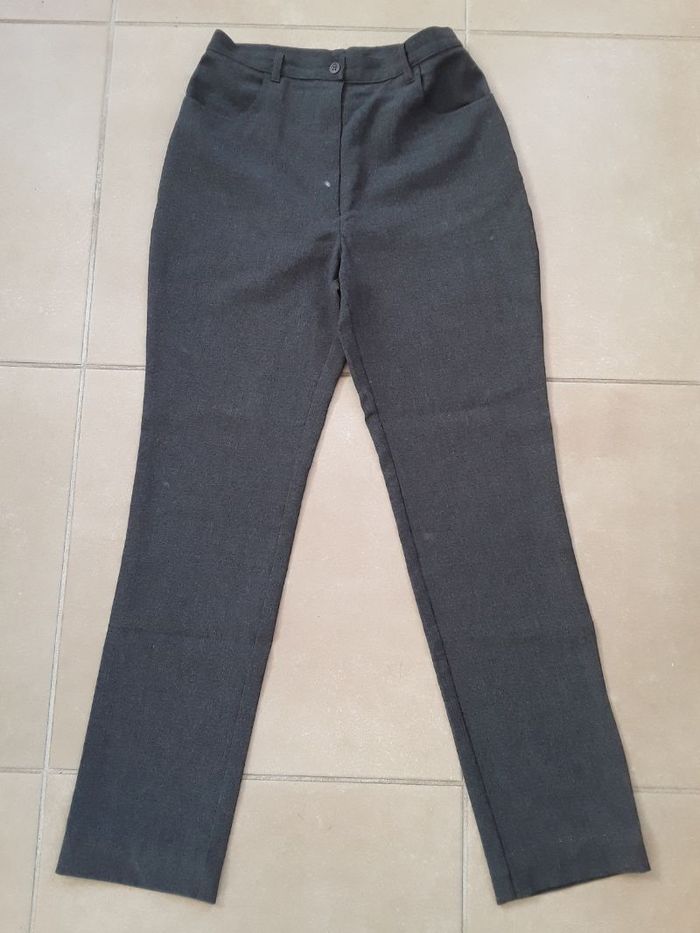 Pantalon gris chiné femme en 36 TBE