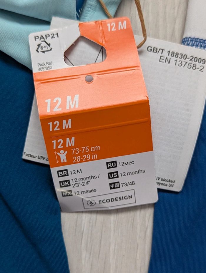 Lot 3 maillot de bain 12mois 2 maillot anti UV 50+ - photo numéro 8
