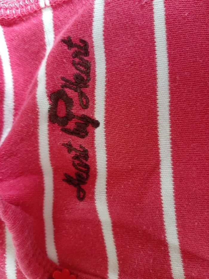 Tunique rose lignée blanche, à capuche, 3/4 ans, Dopodopo, bon état - photo numéro 4