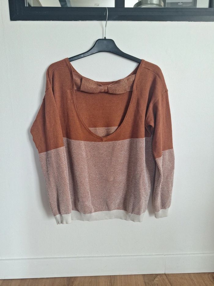 Pull marron M/L - photo numéro 2
