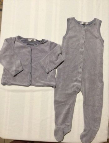 Ensemble Combinaison sans manches + veste 12mois