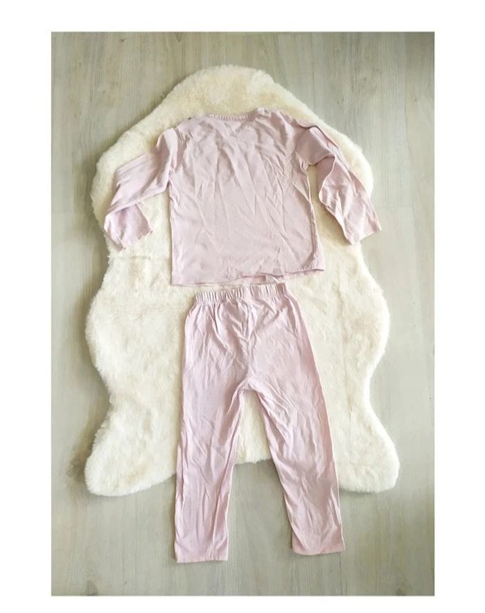 Pyjama 2 pièces coton rose arc-en-ciel Tex 36 mois fille doux léger imprimé enfant - photo numéro 3