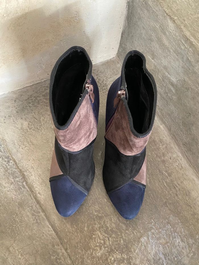 Bottines à talons patchwork Playa 37 - photo numéro 6