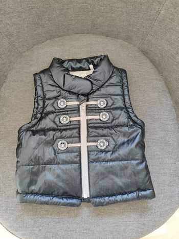Doudoune sans manches grise anthracite 6 mois IKKS