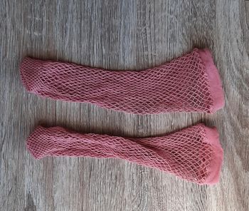 Chaussettes résille roses