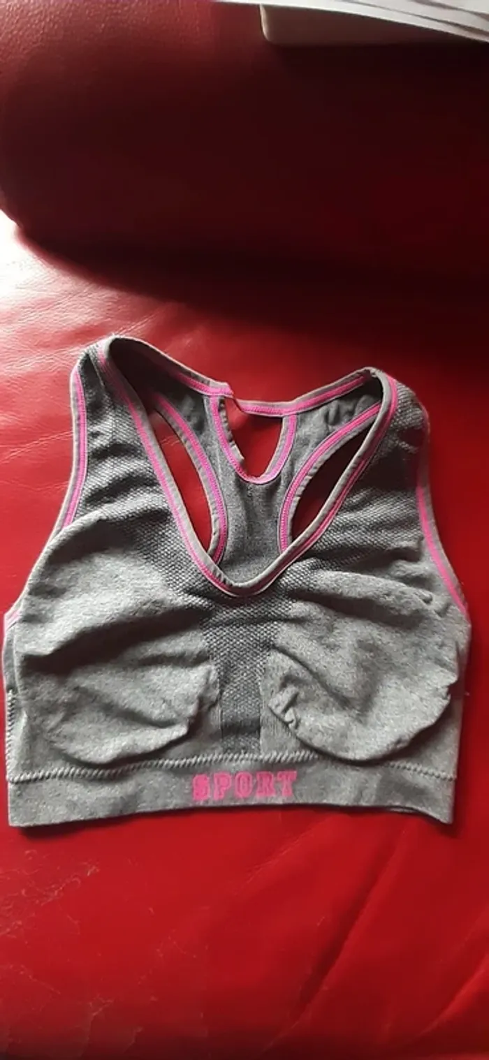 Brassière de sport gris S/M